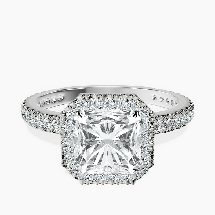Platinum Klarissa Halo Lab Diamond Eternity Ring front image