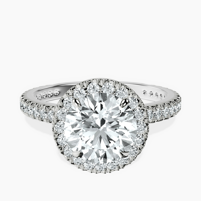 Platinum Klarissa Halo Lab Diamond Eternity Ring front image
