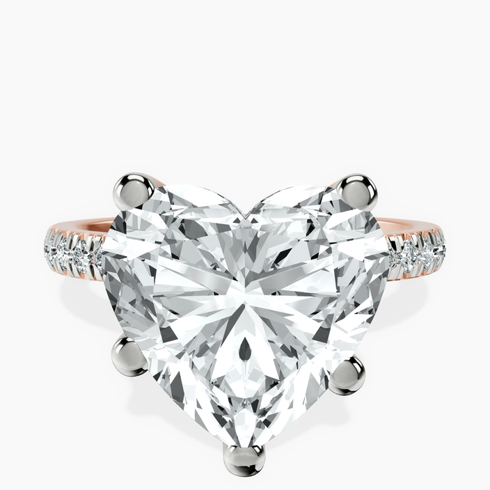 10kt Rose Gold Venetia Half Eternity Lab Diamond Ring front image