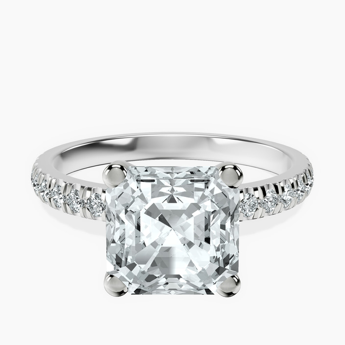 10kt White Gold Venetia Half Eternity Lab Diamond Ring front image