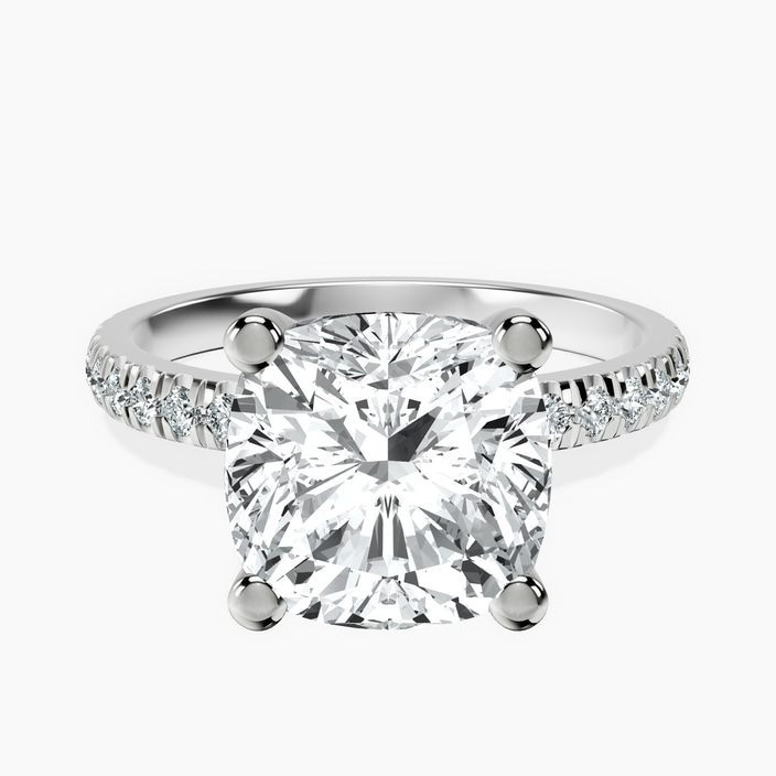 18kt White Gold Venetia Half Eternity Lab Diamond Ring front image