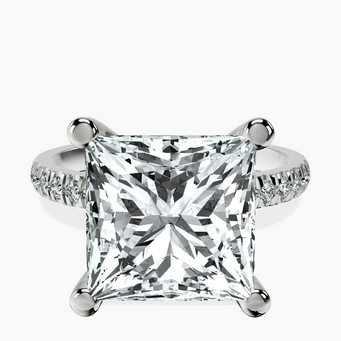 18kt White Gold Venetia Half Eternity Lab Diamond Ring front image