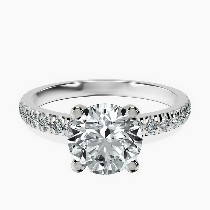 14ct White Gold Venetia Half Eternity Lab Diamond Ring front image