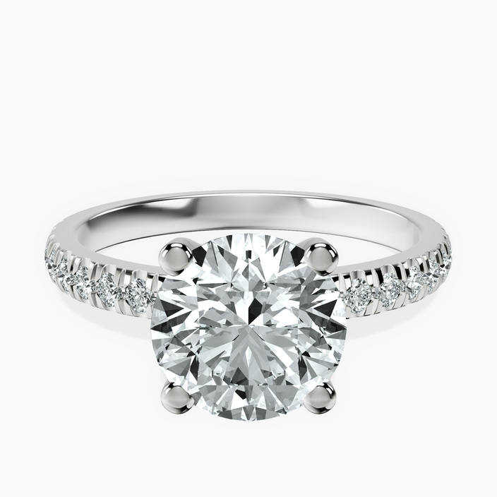 18kt White Gold Venetia Half Eternity Lab Diamond Ring front image
