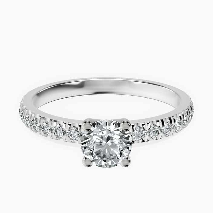 Platinum Venetia Half Eternity Lab Diamond Ring front image