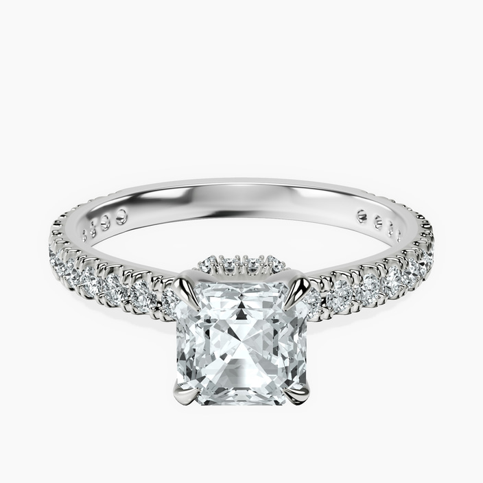 Platinum Myra Secret Halo Lab Diamond Ring front image