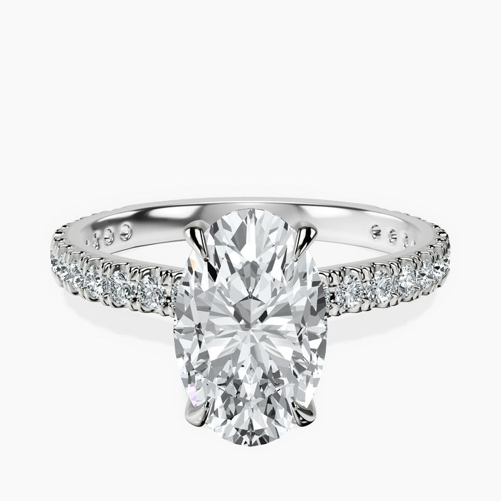 Platinum Myra Secret Halo Lab Diamond Ring front image