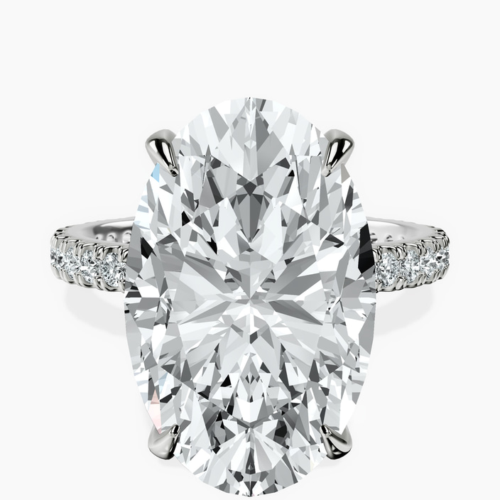 14kt White Gold Myra Secret Halo Lab Diamond Ring front image