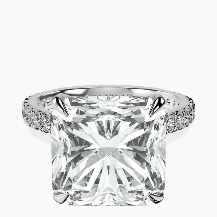 Platinum Myra Secret Halo Lab Diamond Ring front image