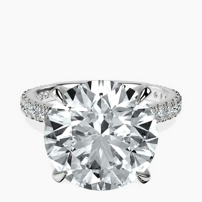 Platinum Myra Secret Halo Lab Diamond Ring front image