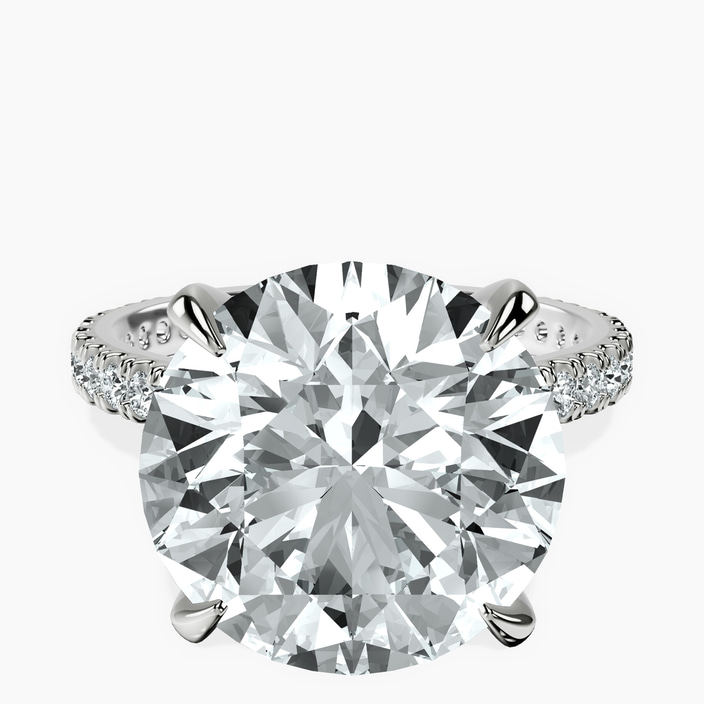 10kt White Gold Myra Secret Halo Lab Diamond Ring front image