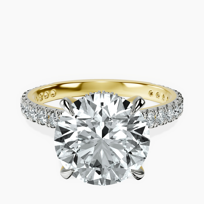 14kt Yellow Gold Myra Secret Halo Lab Diamond Ring front image