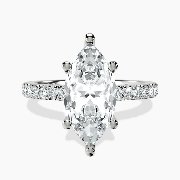 Platinum Zoey Six Prong Eternity Lab Diamond Ring front image