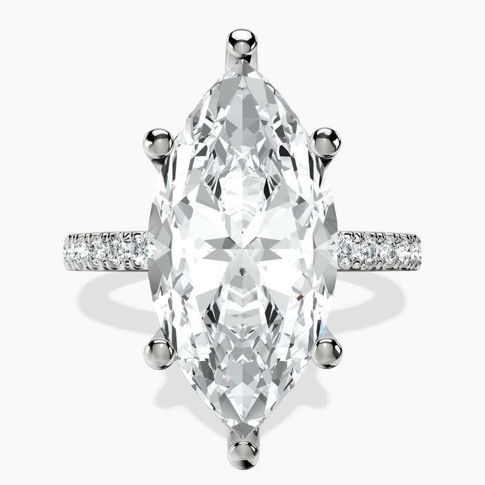 Platinum Zoey Six Prong Eternity Lab Diamond Ring front image