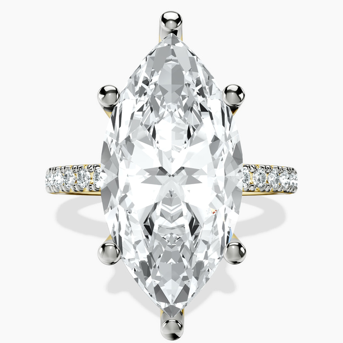 10kt Yellow Gold Zoey Six Prong Eternity Lab Diamond Ring front image