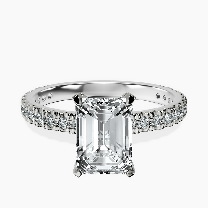 9ct White Gold Kylie Eternity Lab Diamond Ring front image