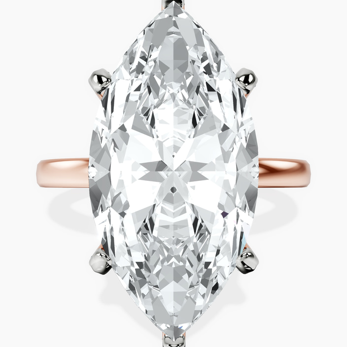 14kt Rose Gold Lyla Hidden Accents Solitaire Lab Diamond Ring front image