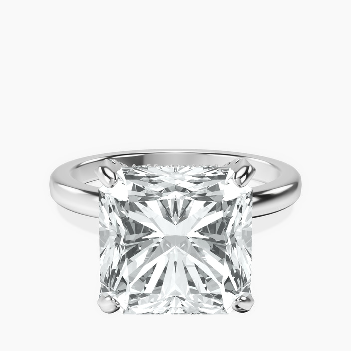 Platinum Lyla Hidden Accents Solitaire Lab Diamond Ring front image