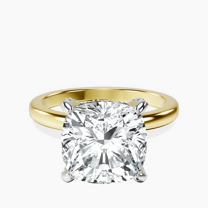 10kt Yellow Gold Lyla Hidden Accents Solitaire Lab Diamond Ring front image