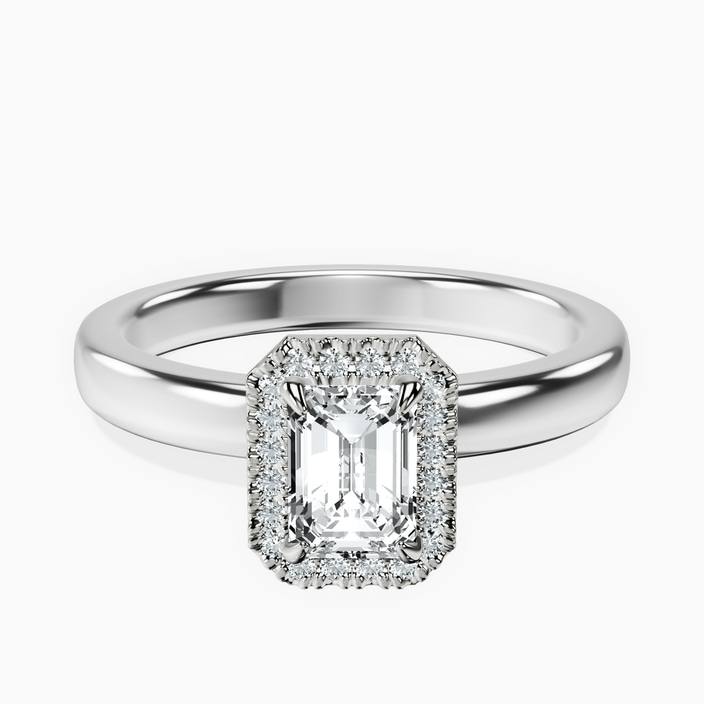10kt White Gold Anna Hidden Accents Halo Lab Diamond Ring front image