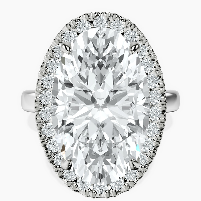 Platinum Anna Hidden Accents Halo Lab Diamond Ring front image