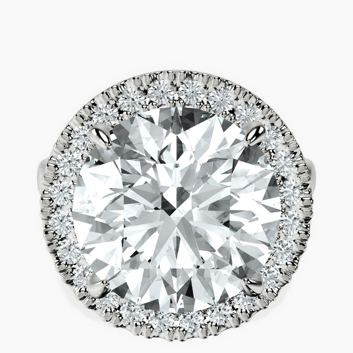 10kt White Gold Anna Hidden Accents Halo Lab Diamond Ring front image