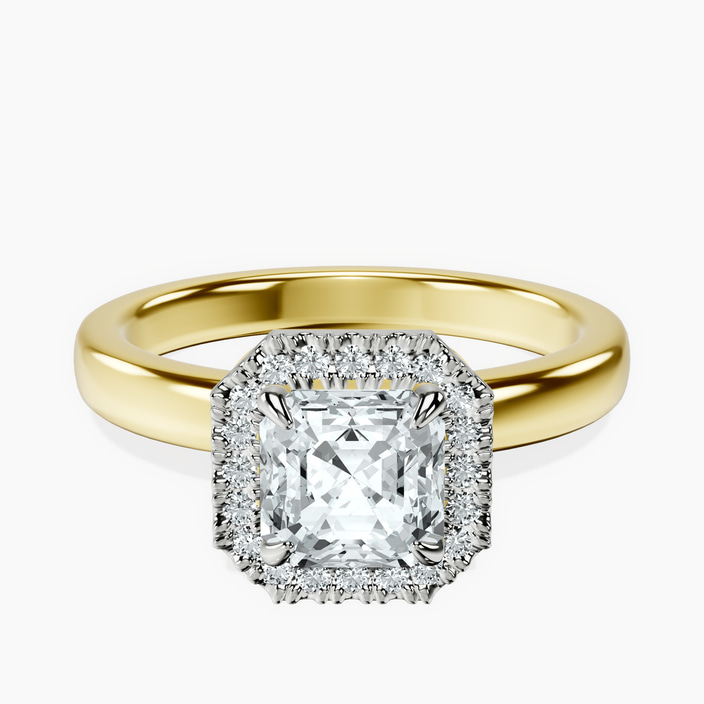 14kt Yellow Gold Anna Hidden Accents Halo Lab Diamond Ring front image