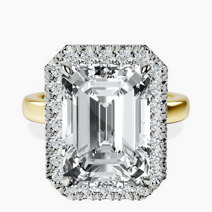 10kt Yellow Gold Anna Hidden Accents Halo Lab Diamond Ring front image