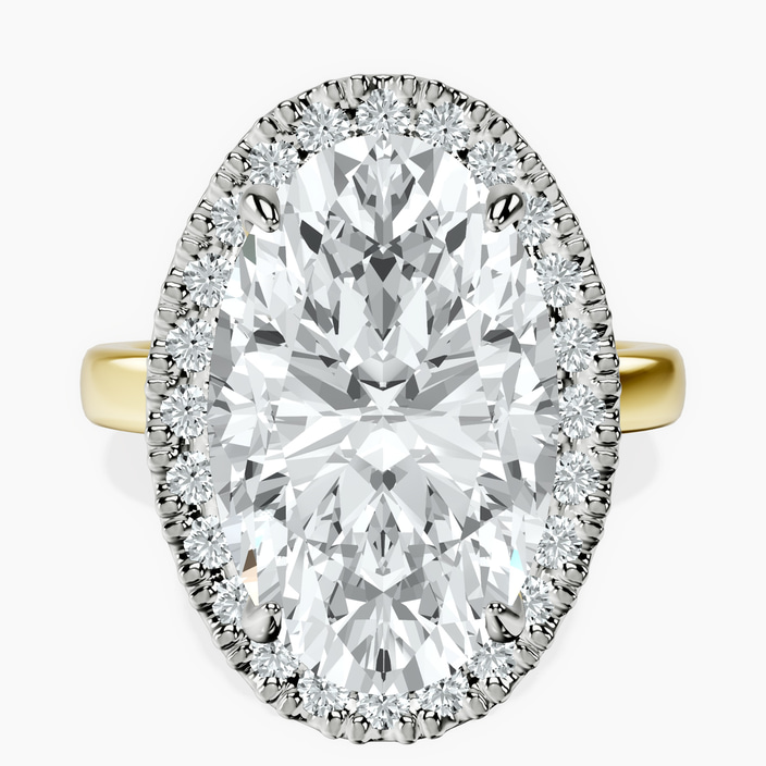 18kt Yellow Gold Anna Hidden Accents Halo Lab Diamond Ring front image