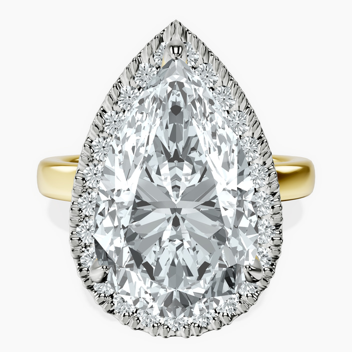 14kt Yellow Gold Anna Hidden Accents Halo Lab Diamond Ring front image