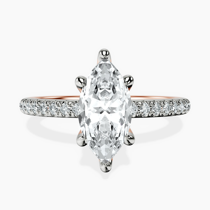14kt Rose Gold Serena Eternity Lab Diamond Ring front image