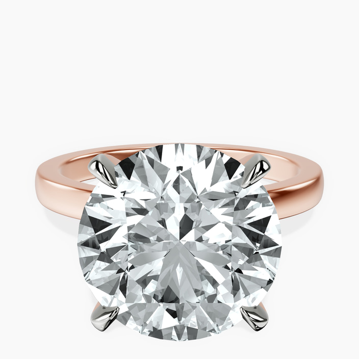 10kt Rose Gold Mystic Secret Halo Lab Diamond Ring front image