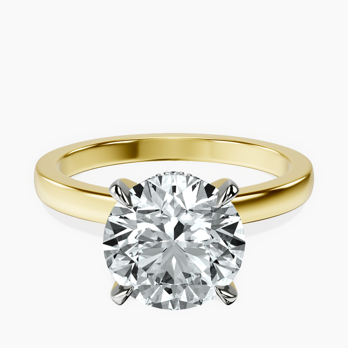 14kt Yellow Gold Mystic Secret Halo Lab Diamond Ring front image