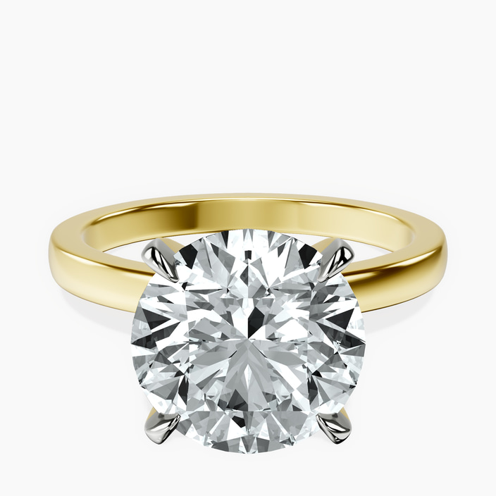 14kt Yellow Gold Mystic Secret Halo Lab Diamond Ring front image