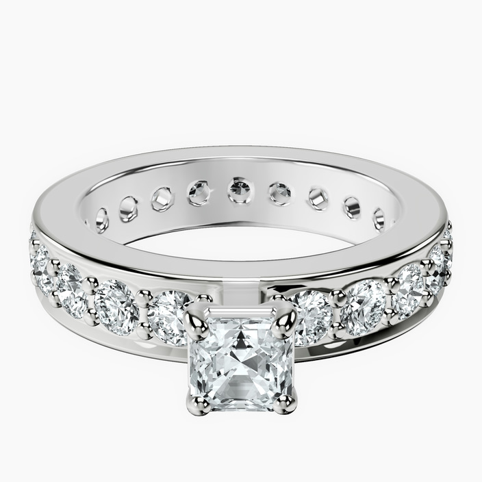 10kt White Gold Madeline Full Eternity Lab Diamond Ring front image