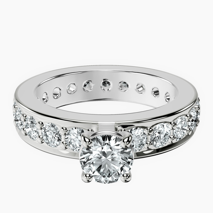 10kt White Gold Madeline Full Eternity Lab Diamond Ring front image