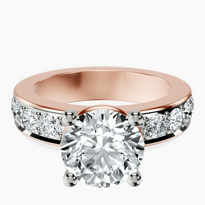 10kt Rose Gold Alfreda Half Eternity Lab Diamond Ring front image