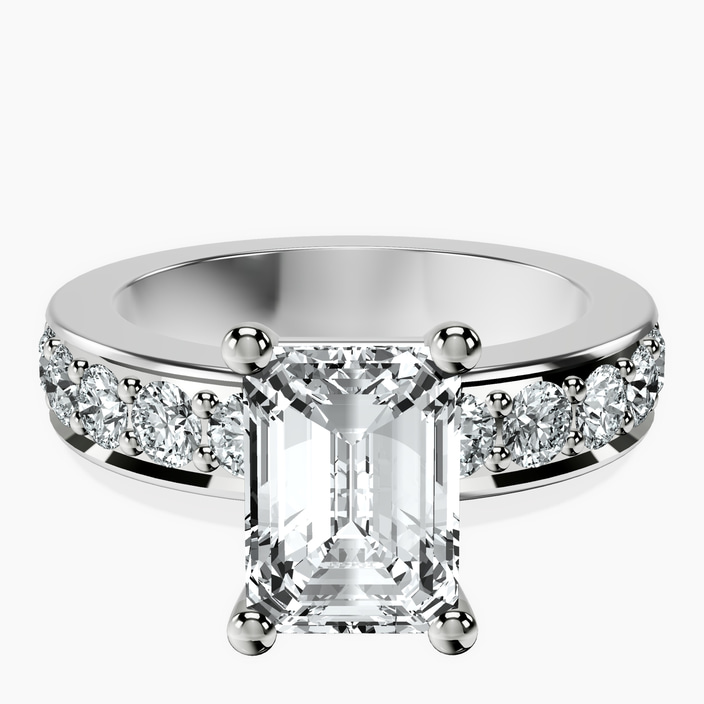 Platinum Alfreda Half Eternity Lab Diamond Ring front image
