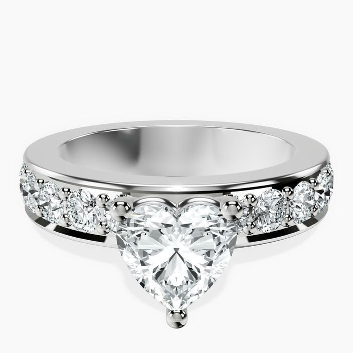 Platinum Alfreda Half Eternity Lab Diamond Ring front image