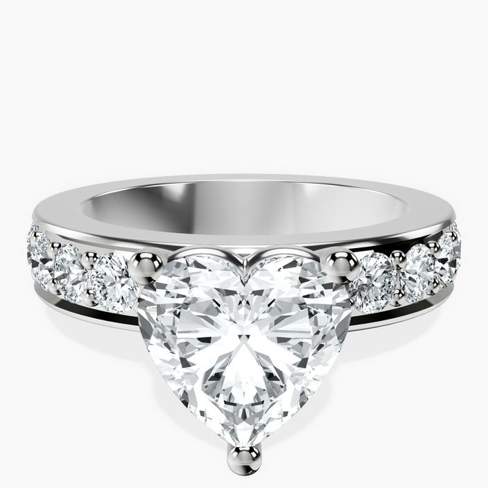 Platinum Alfreda Half Eternity Lab Diamond Ring front image