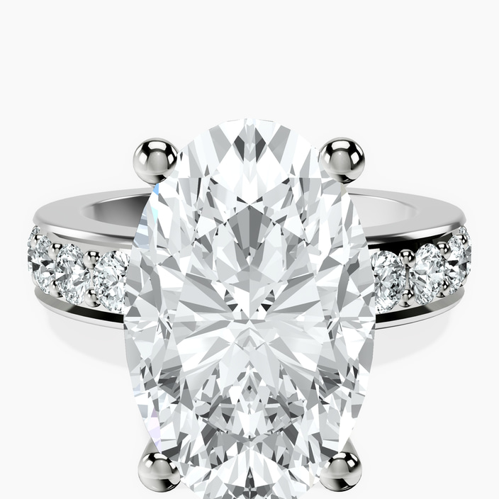 14kt White Gold Alfreda Half Eternity Lab Diamond Ring front image