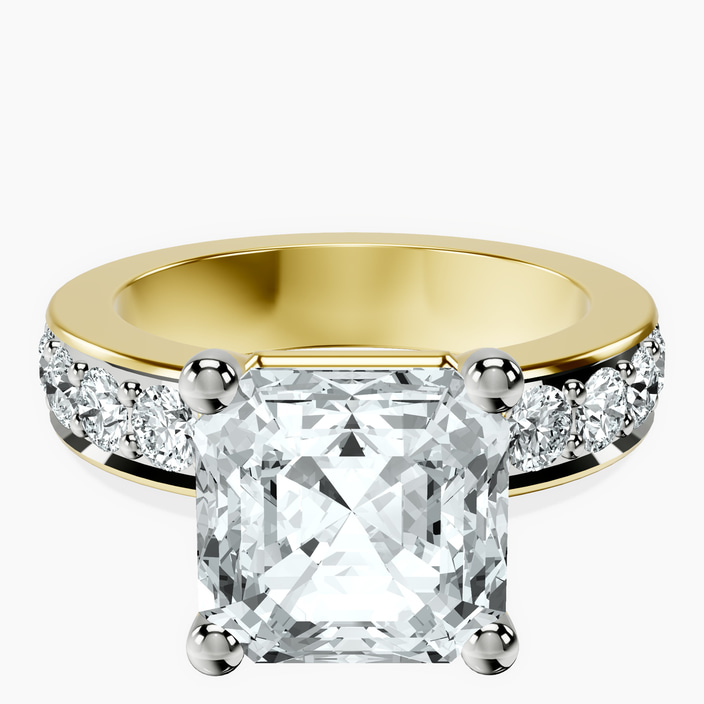 10kt Yellow Gold Alfreda Half Eternity Lab Diamond Ring front image