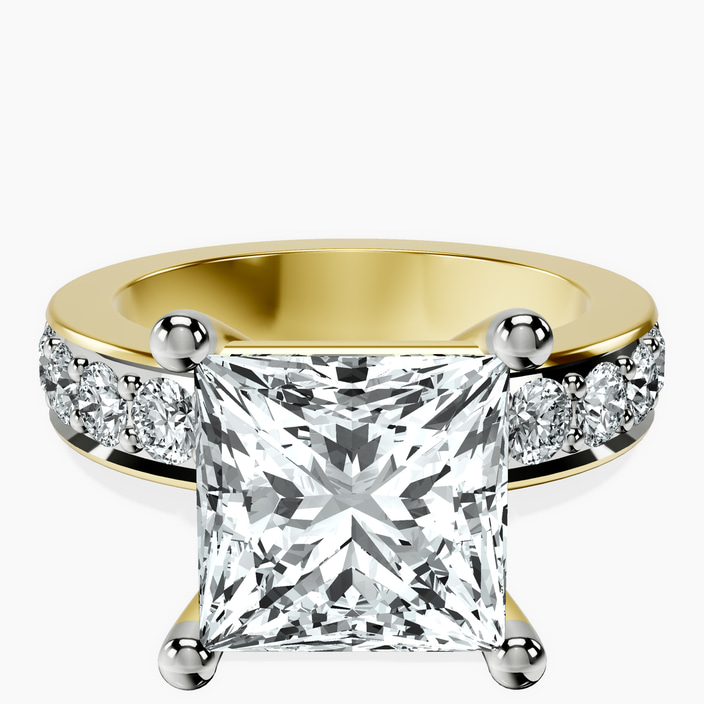 10kt Yellow Gold Alfreda Half Eternity Lab Diamond Ring front image