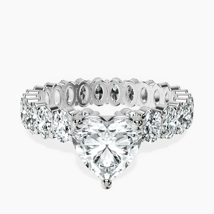 Platinum Celeste Side Oval Lab Diamond Eternity Ring front image