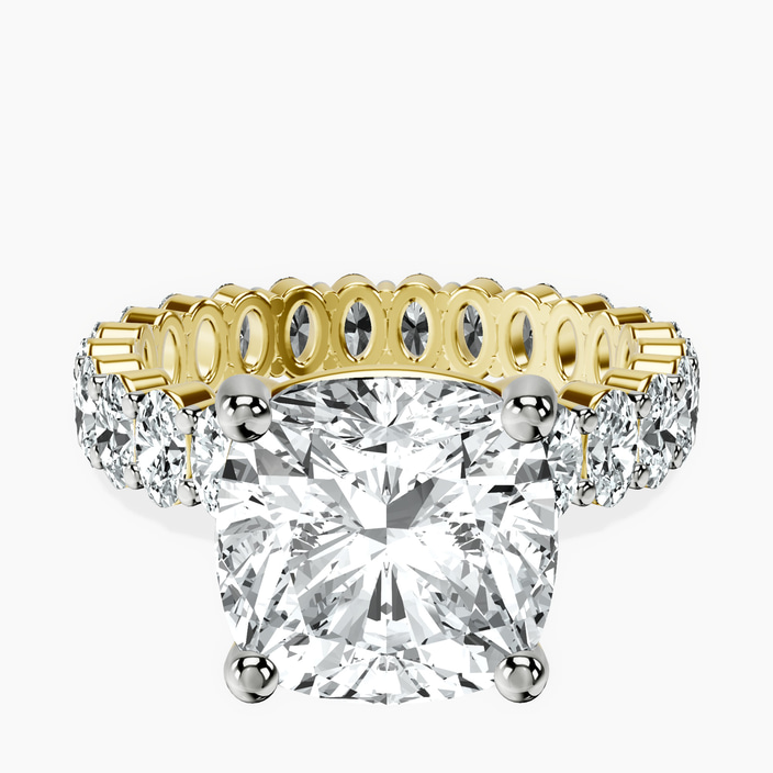 14kt Yellow Gold Celeste Side Oval Lab Diamond Eternity Ring front image