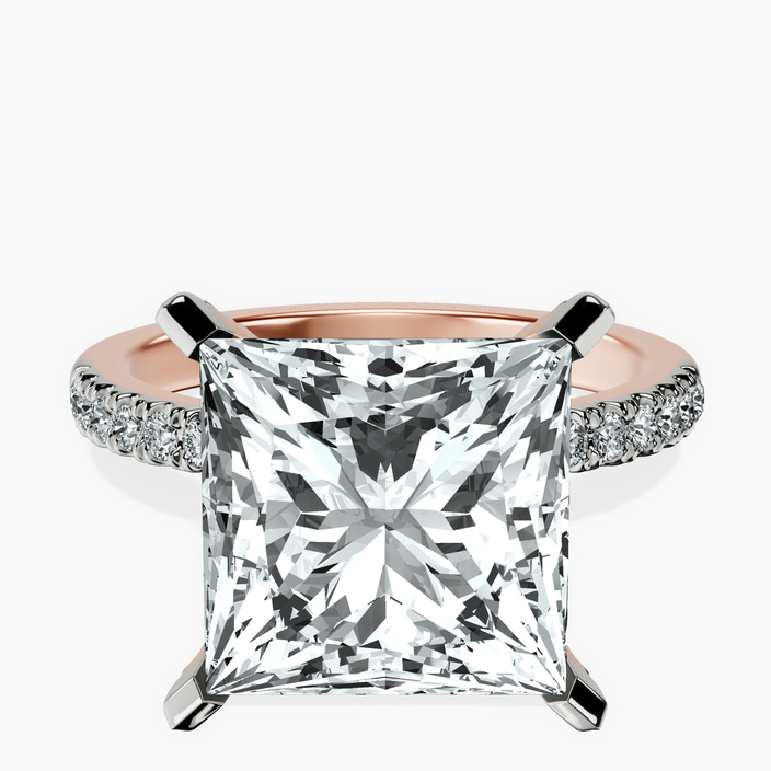 14kt Rose Gold Sara Tapered Eternity Lab Diamond Ring front image