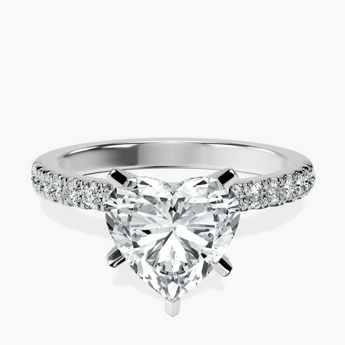 9ct White Gold Sara Tapered Eternity Lab Diamond Ring front image