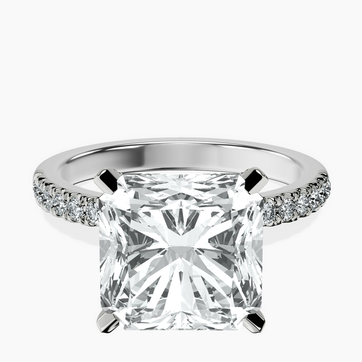 Platinum Sara Tapered Eternity Lab Diamond Ring front image