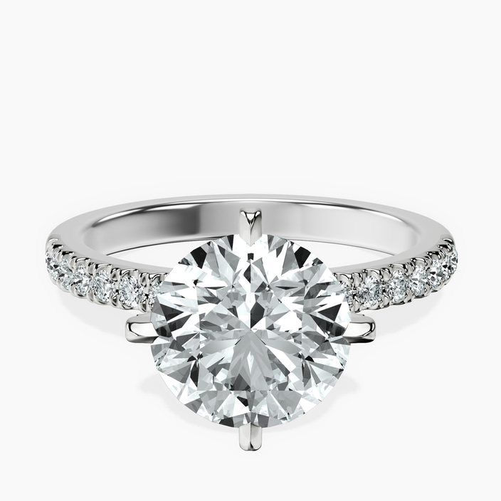 10kt White Gold Sara Tapered Eternity Lab Diamond Ring front image