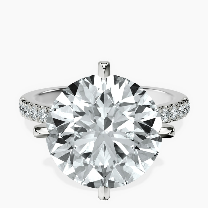 10kt White Gold Sara Tapered Eternity Lab Diamond Ring front image